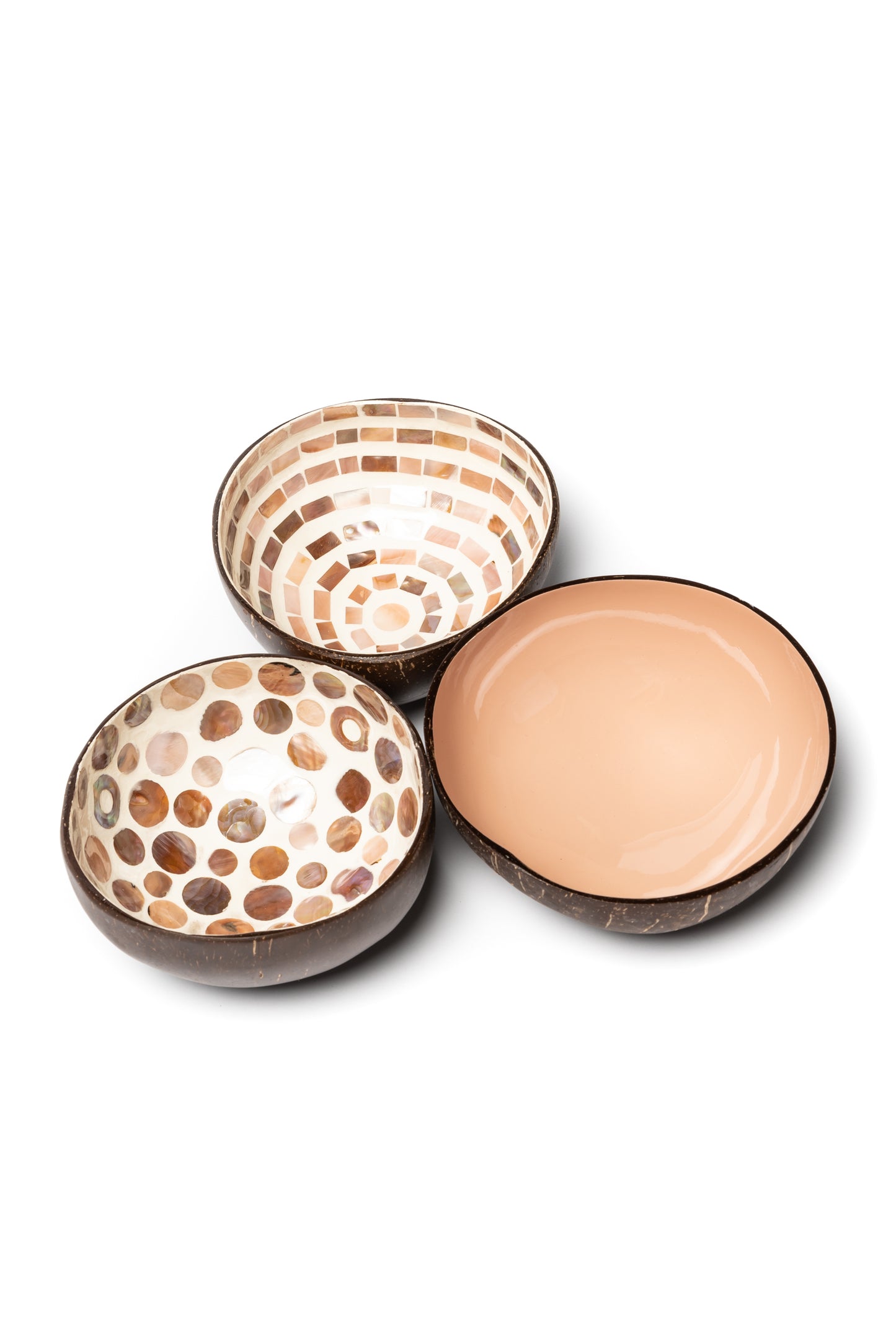 beige kokosnootpotjes