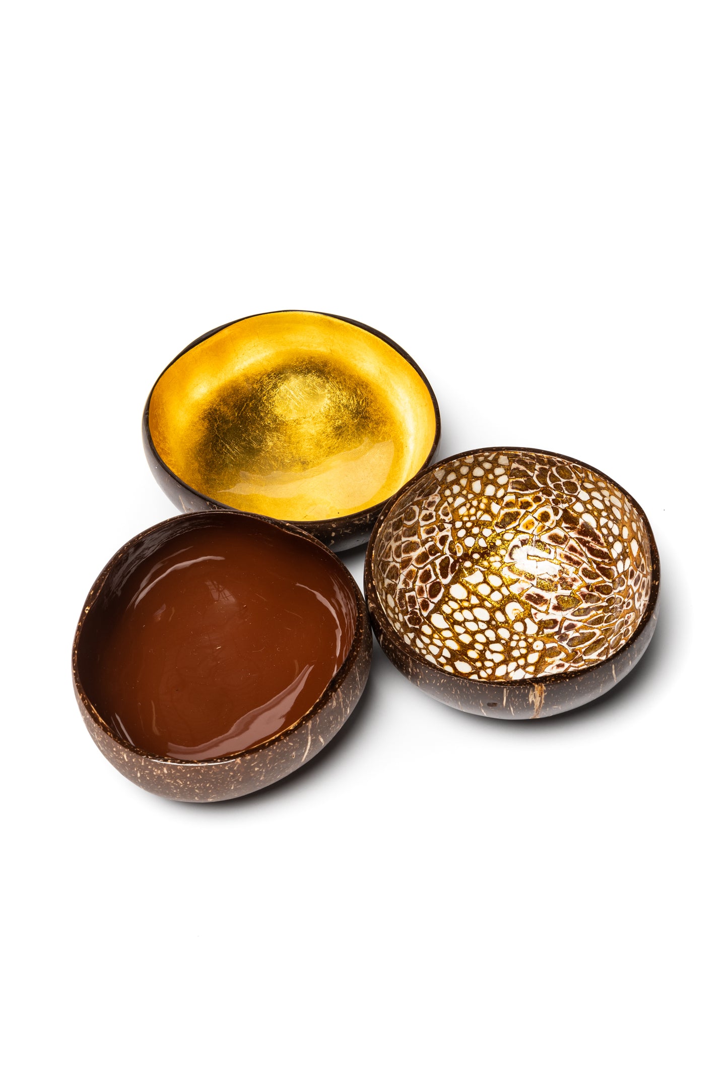 kokosnootpotjes goud bruin