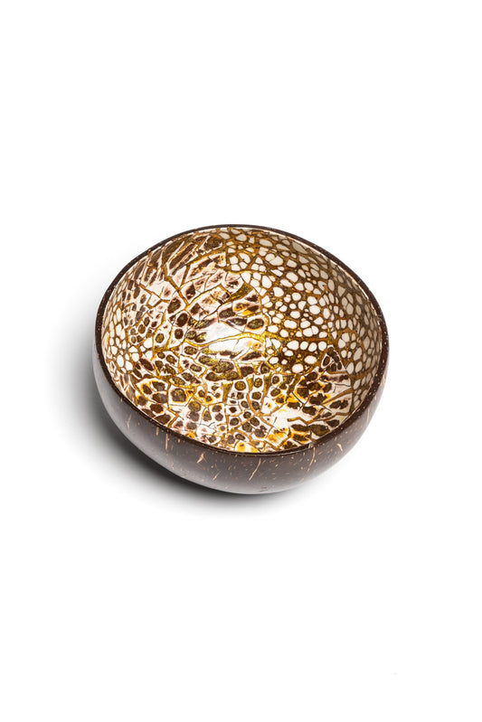 kokosnootpotje goud met bruin
