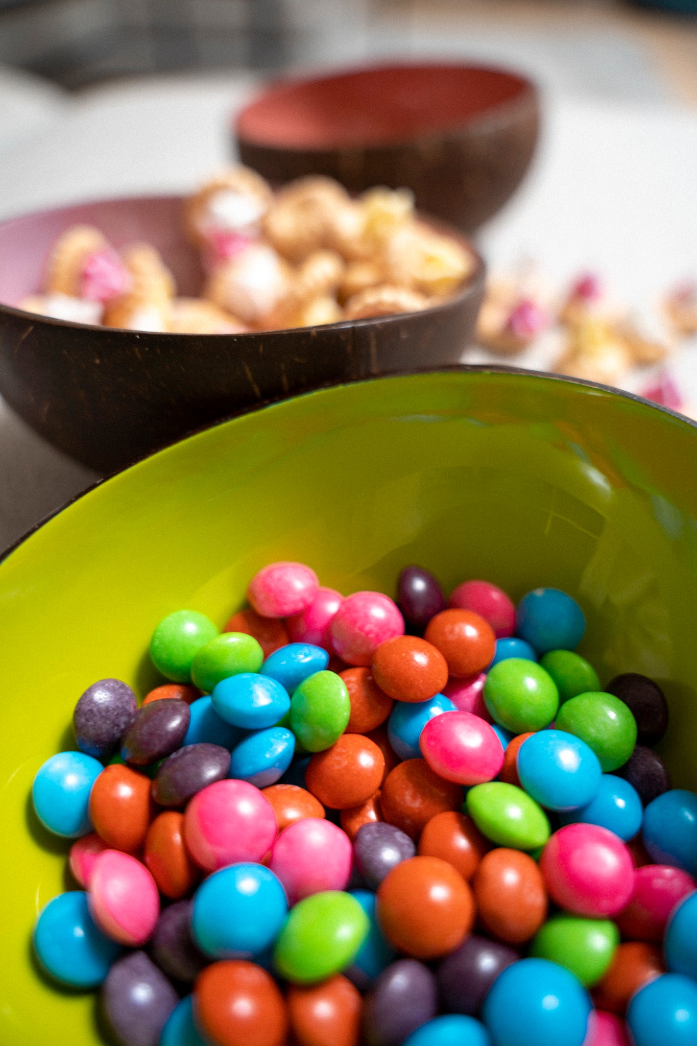 groene kokosnootpotjes