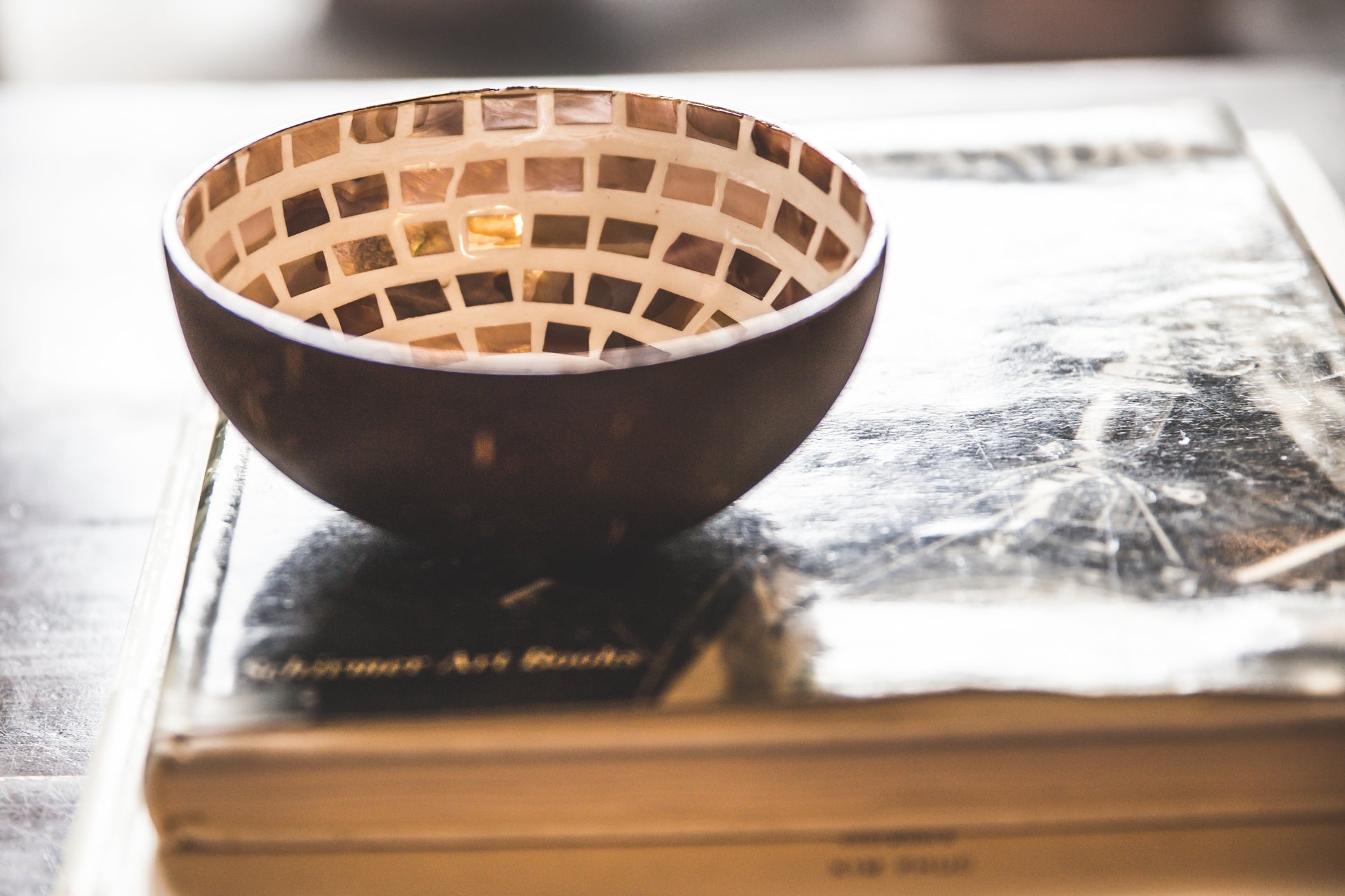 beige bruin kokosnootpotje